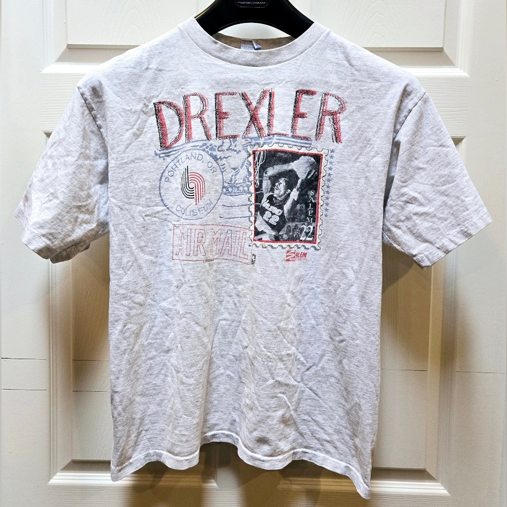 Clyde Drexler Vintage 1990 Portland Trail Blazers Salem SportsWear Shirt